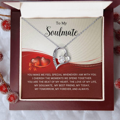 To My Soulmate I Will Cherish You Forever Love Pendant Necklace - Mallard Moon Gift Shop