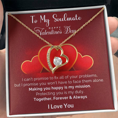 To My Soulmate Making You Happy is my Mission Forever Love Pendant Necklace - Mallard Moon Gift Shop