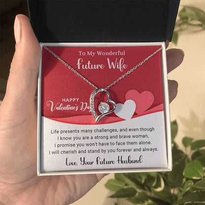 To My Wonderful Future Wife I Will Cherish You Forever Love Pendant Necklace - Mallard Moon Gift Shop
