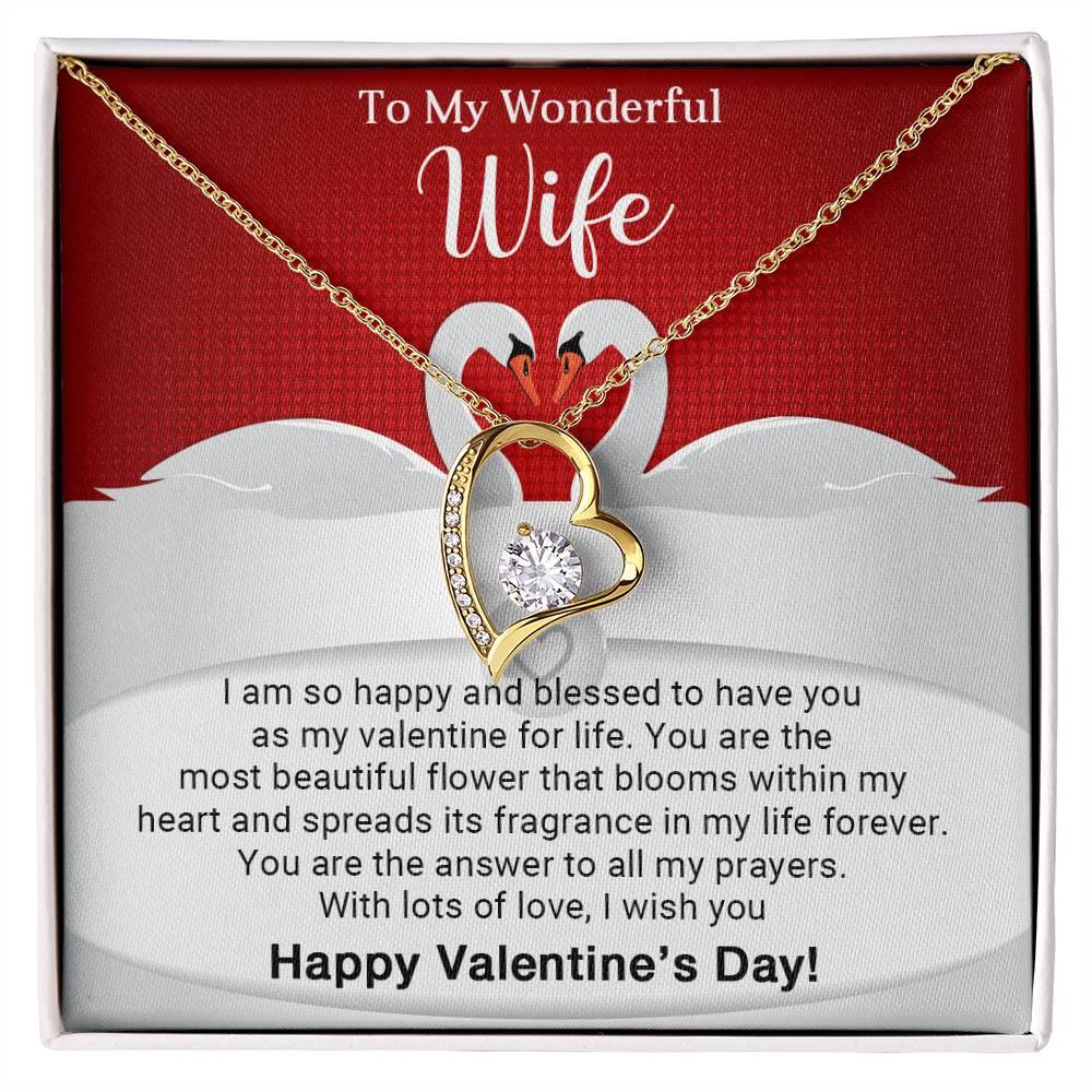 To My Wonderful Wife You are the Answer to my Prayers Forever Love Pendant Necklace - Mallard Moon Gift Shop