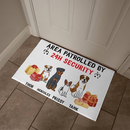 Personalized Dog Holiday Welcome Mat