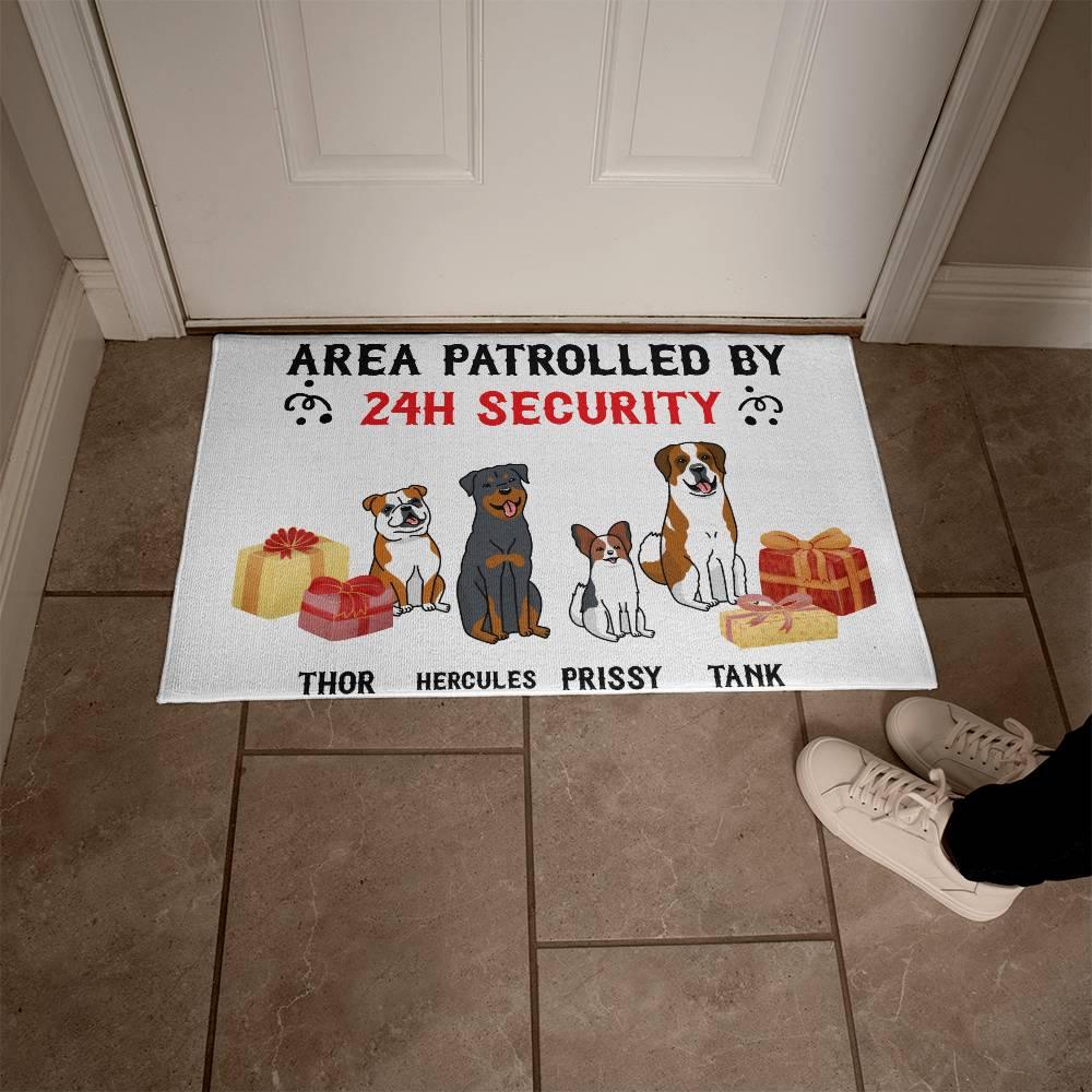 Personalized Dog Holiday Welcome Mat