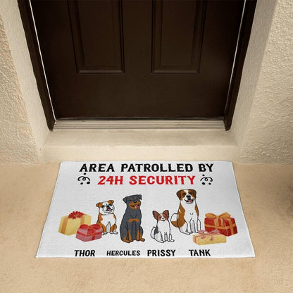 Personalized Dog Holiday Welcome Mat