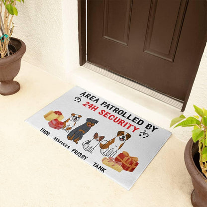 Personalized Dog Holiday Welcome Mat