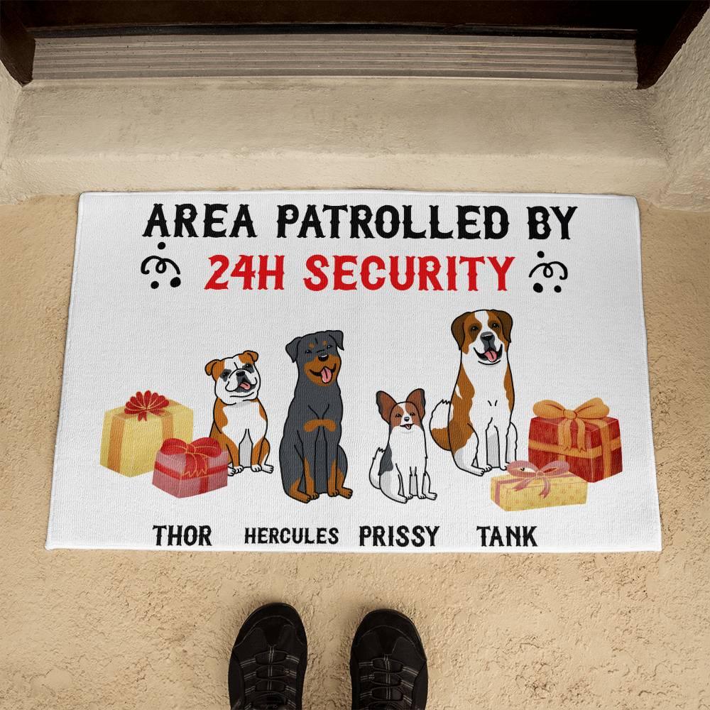 Personalized Dog Holiday Welcome Mat