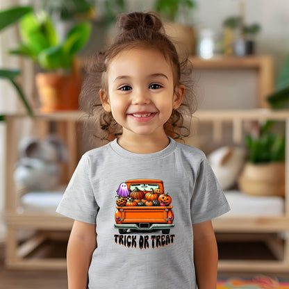 Halloween Trick or Treat Truck of Pumpkins  Youth Tee Shirt