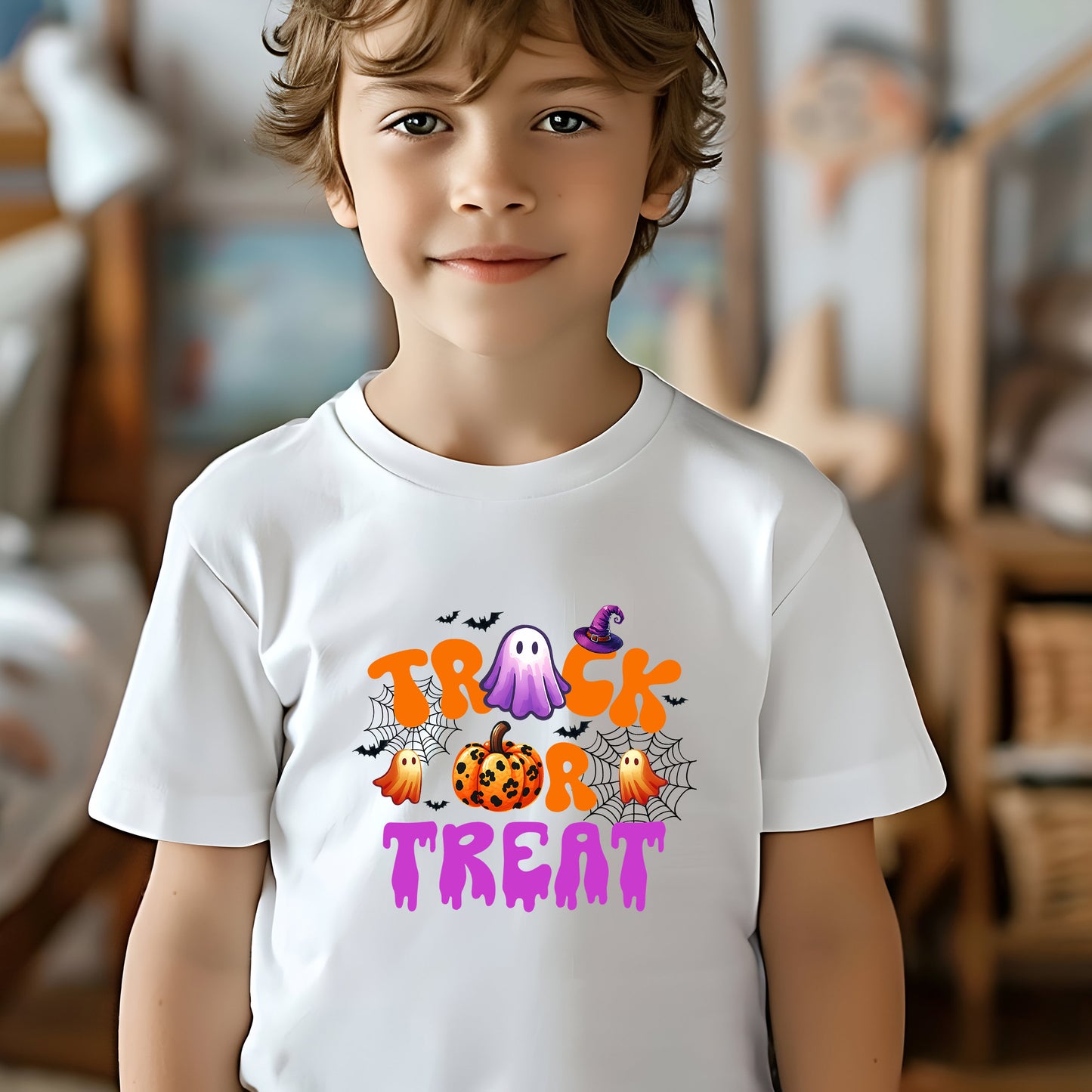 Halloween Spooky Trick or Treat Youth Tee Shirt