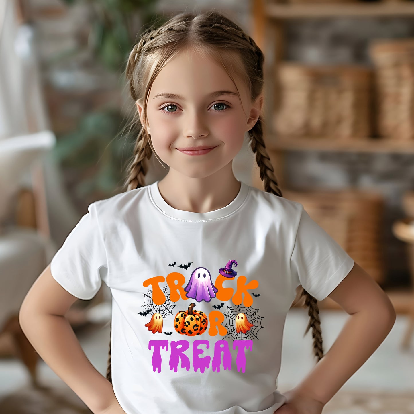 Halloween Spooky Trick or Treat Youth Tee Shirt