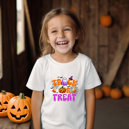 Halloween Spooky Trick or Treat Youth Tee Shirt