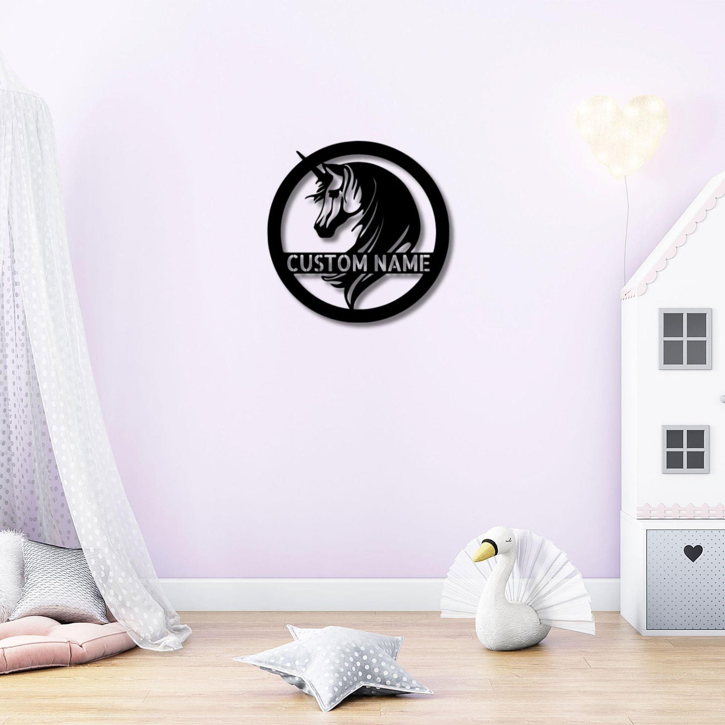 Unicorn Custom Name Metal Art Wall Sign - Enchant Your Home - Mallard Moon Gift Shop
