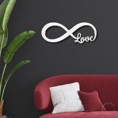 Infinite Love Steel Wall Sign Metal Art Valentine Wedding Anniversary Gift
