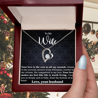 Gift for Wife - Bottom of my Heart - Forever Love Heart Pendant Necklace