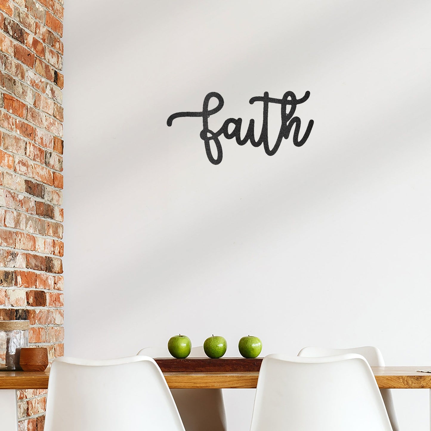 Faith Script Indoor Outdoor Steel Wall Sign