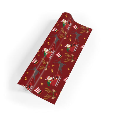 Santa's Sleigh Gift Wrapping Paper Rolls, 1pc - Mallard Moon Gift Shop
