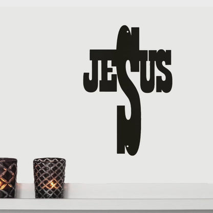 Jesus Cross Metal Art Steel Sign