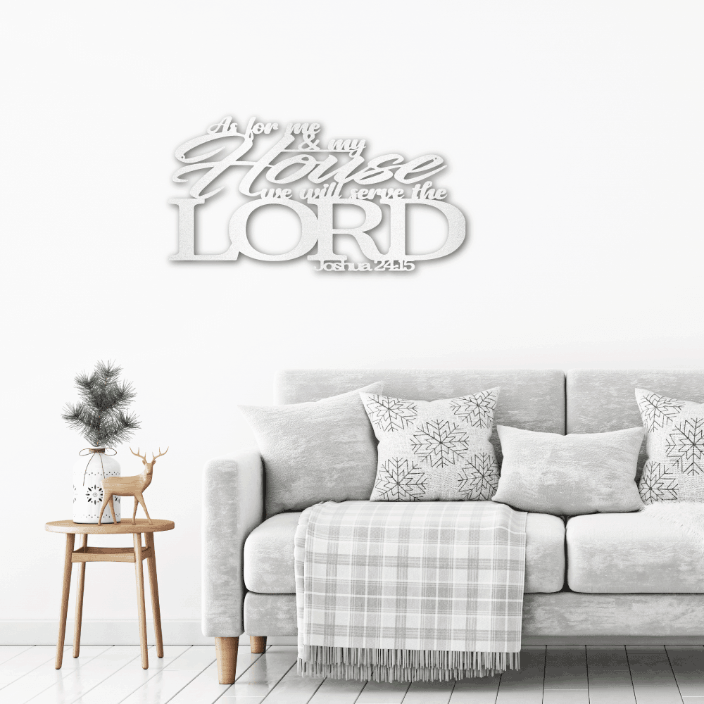 Joshua 24.15 Bible Quote Steel Wall Sign - Mallard Moon Gift Shop