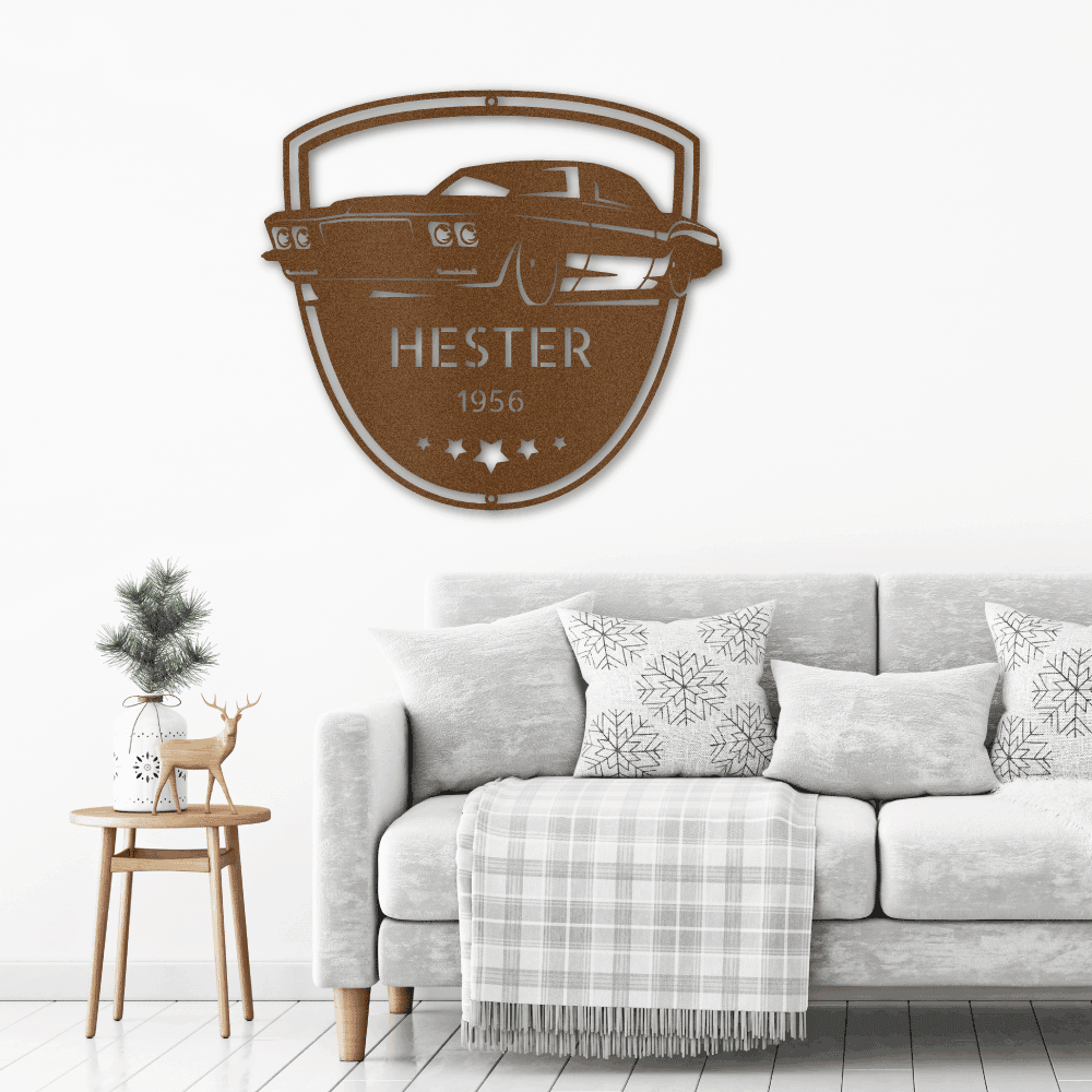 Classic Car Restoration Master Custom Name Indoor Outdoor Steel Wall Sign - Mallard Moon Gift Shop