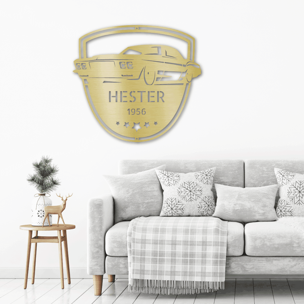 Classic Car Restoration Master Custom Name Indoor Outdoor Steel Wall Sign - Mallard Moon Gift Shop