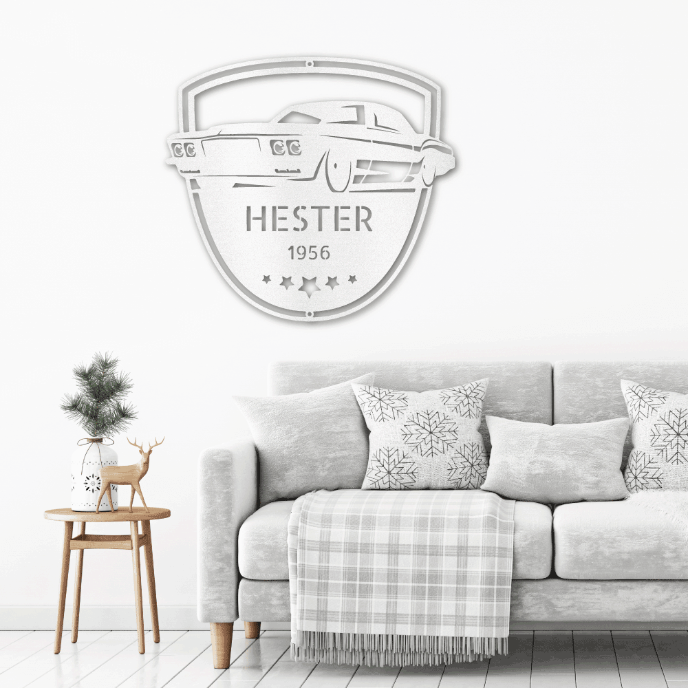 Classic Car Restoration Master Custom Name Indoor Outdoor Steel Wall Sign - Mallard Moon Gift Shop