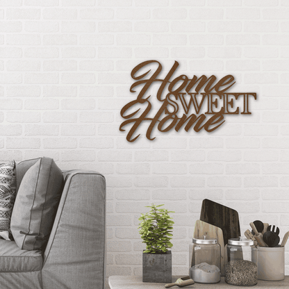 Home Sweet Home Indoor Outdoor Steel Wall Sign Art - Mallard Moon Gift Shop