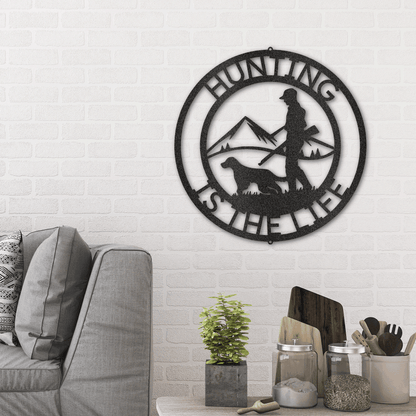 The Hunter Personalized Monogram Indoor Outdoor Steel Wall Sign - Mallard Moon Gift Shop