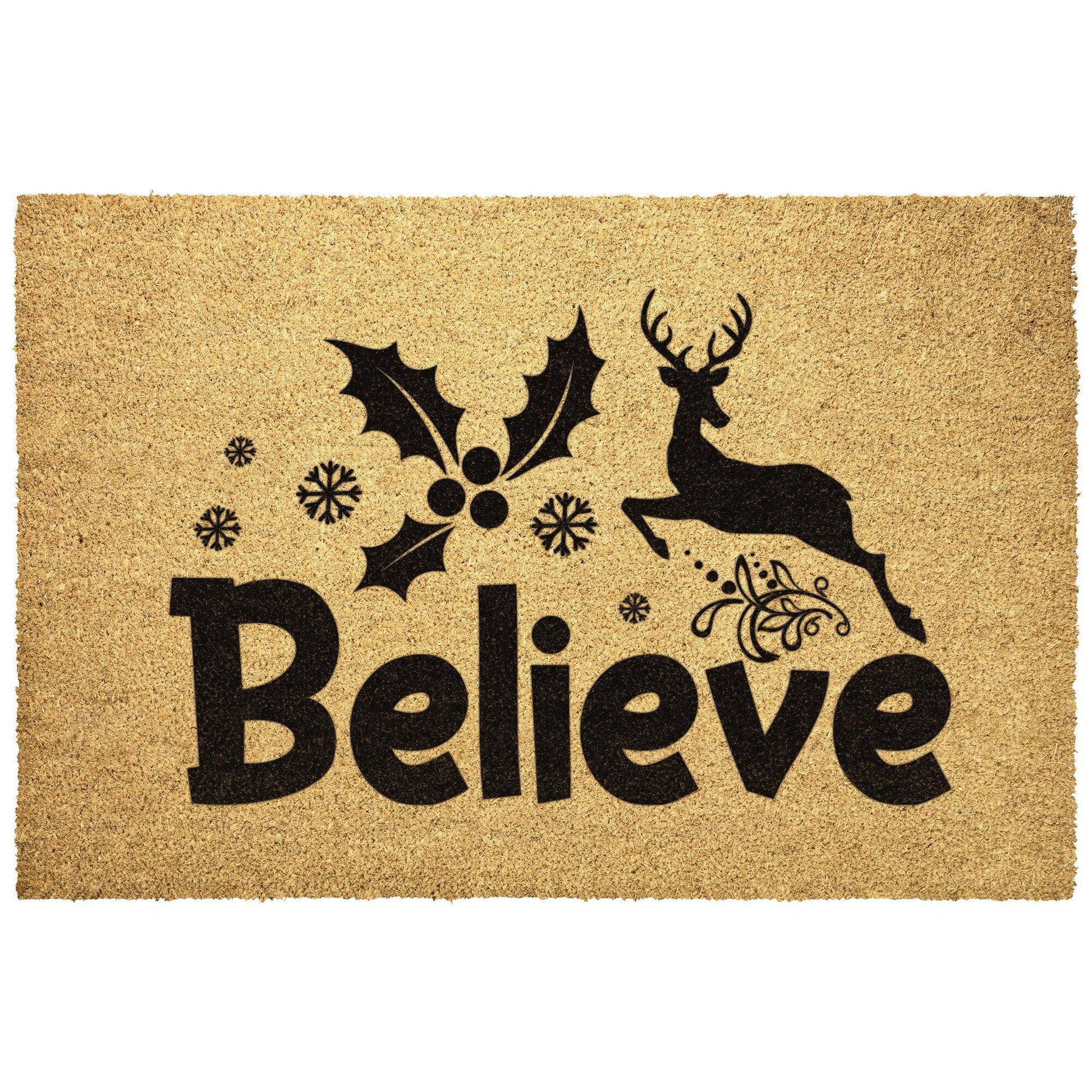 Believe in Christmas Outdoor Mat - Mallard Moon Gift Shop