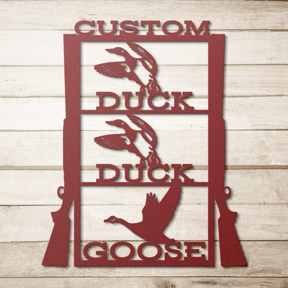 Duck Duck Goose Custom Name Metal Wall Art - Mallard Moon Gift Shop