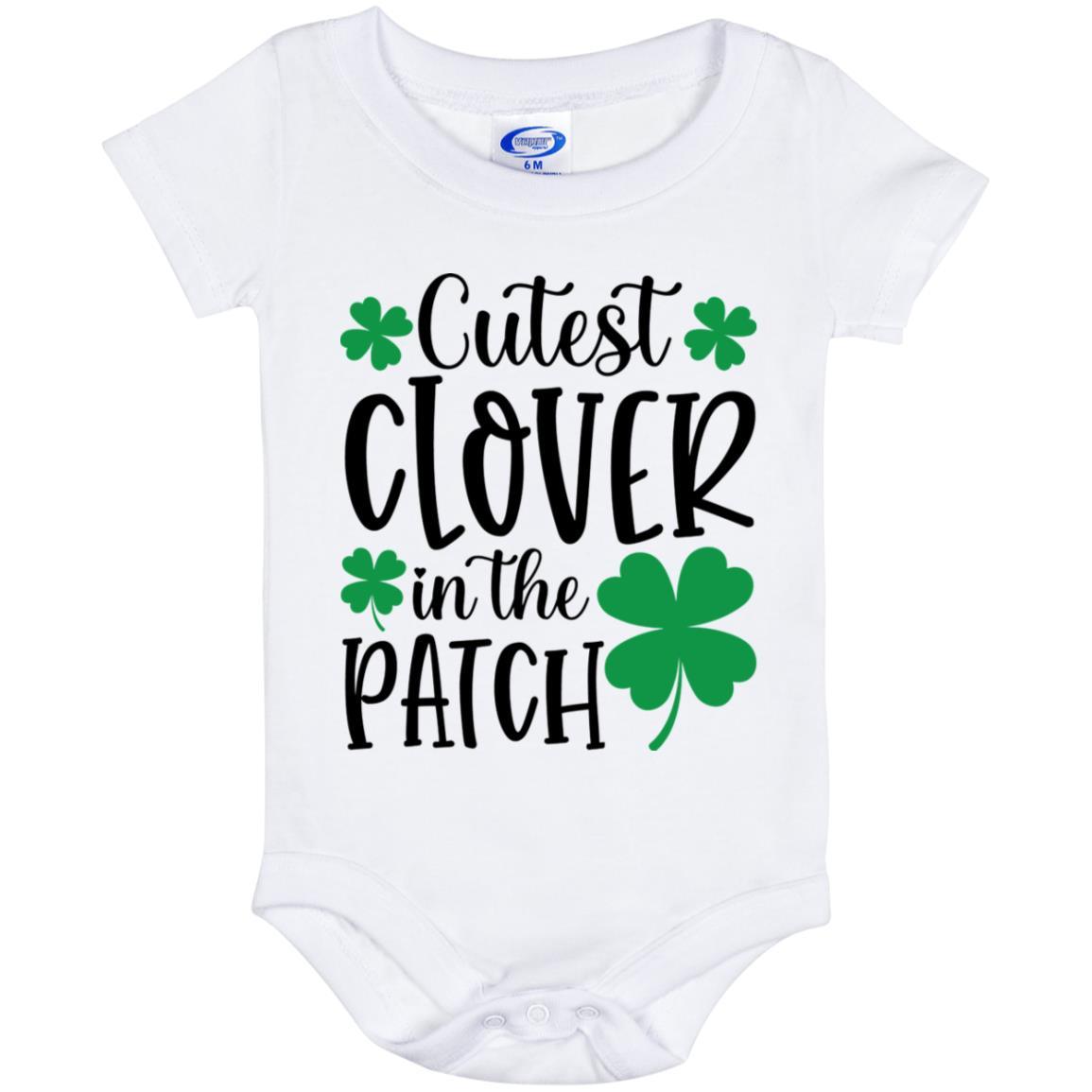 St. Patrick's Day Cutest Clover in the Patch Baby Onesie 6 Month - Mallard Moon Gift Shop