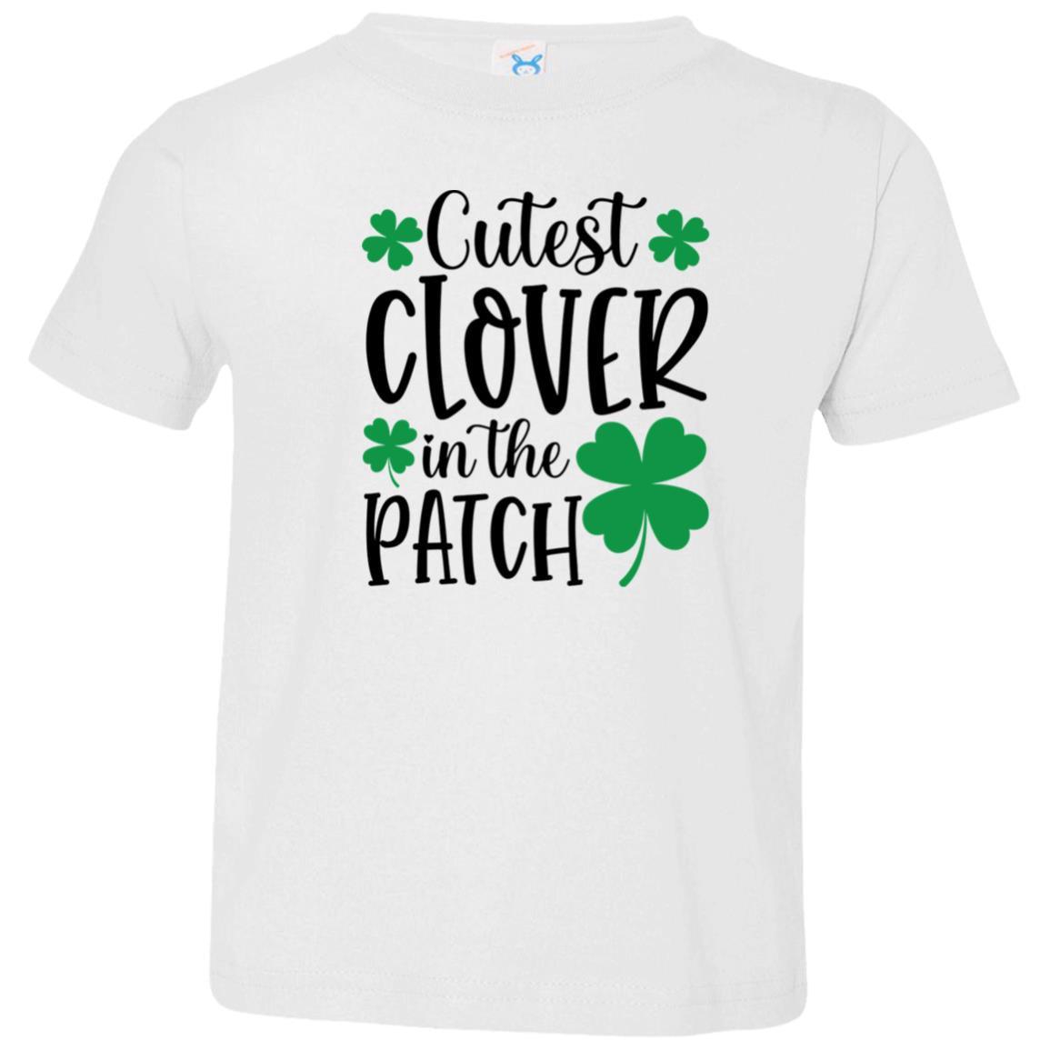 St. Patrick's Day Cutest Clover in the Patch Toddler Jersey T-Shirt - Mallard Moon Gift Shop