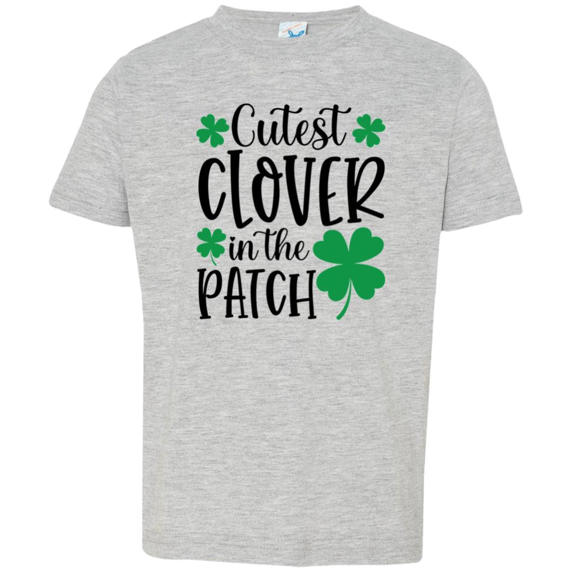St. Patrick's Day Cutest Clover in the Patch Toddler Jersey T-Shirt - Mallard Moon Gift Shop