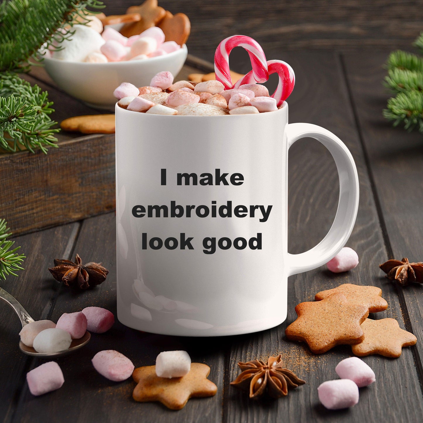 Embroidery Coffee Mug - Mallard Moon Gift Shop