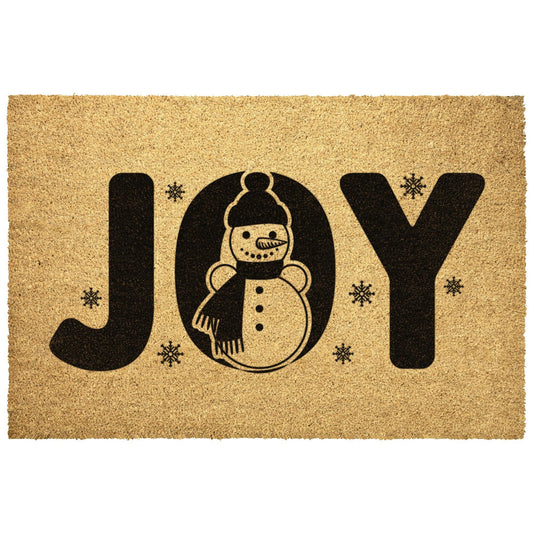 Joy Christmas Snowman Outdoor Mat - Mallard Moon Gift Shop