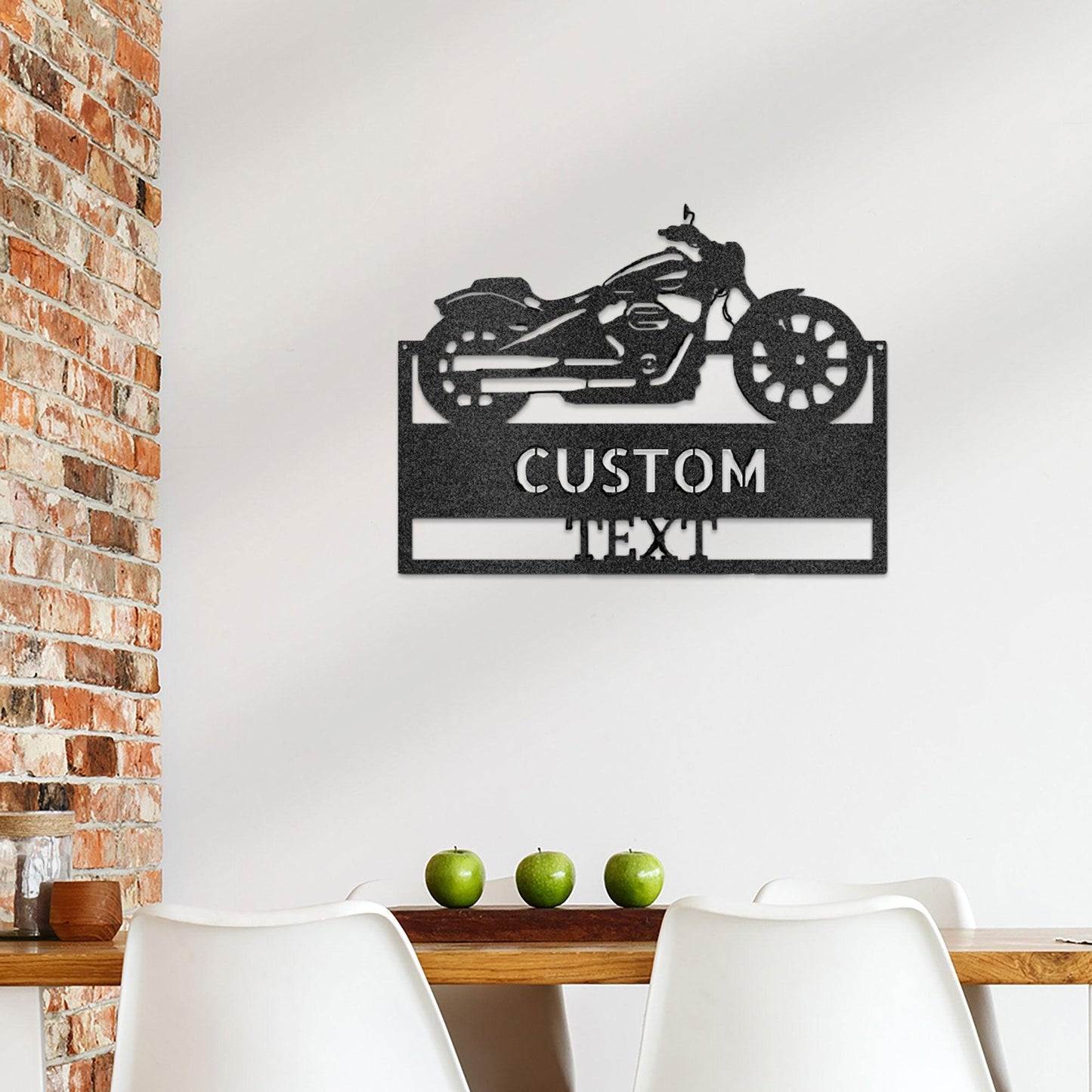 Motorcycle Shop Custom Name Indoor Outdoor Steel Wall Sign - Mallard Moon Gift Shop