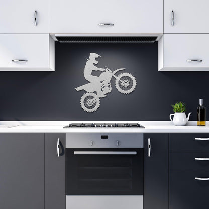 Motocross Rider Metal Wall Art - Mallard Moon Gift Shop