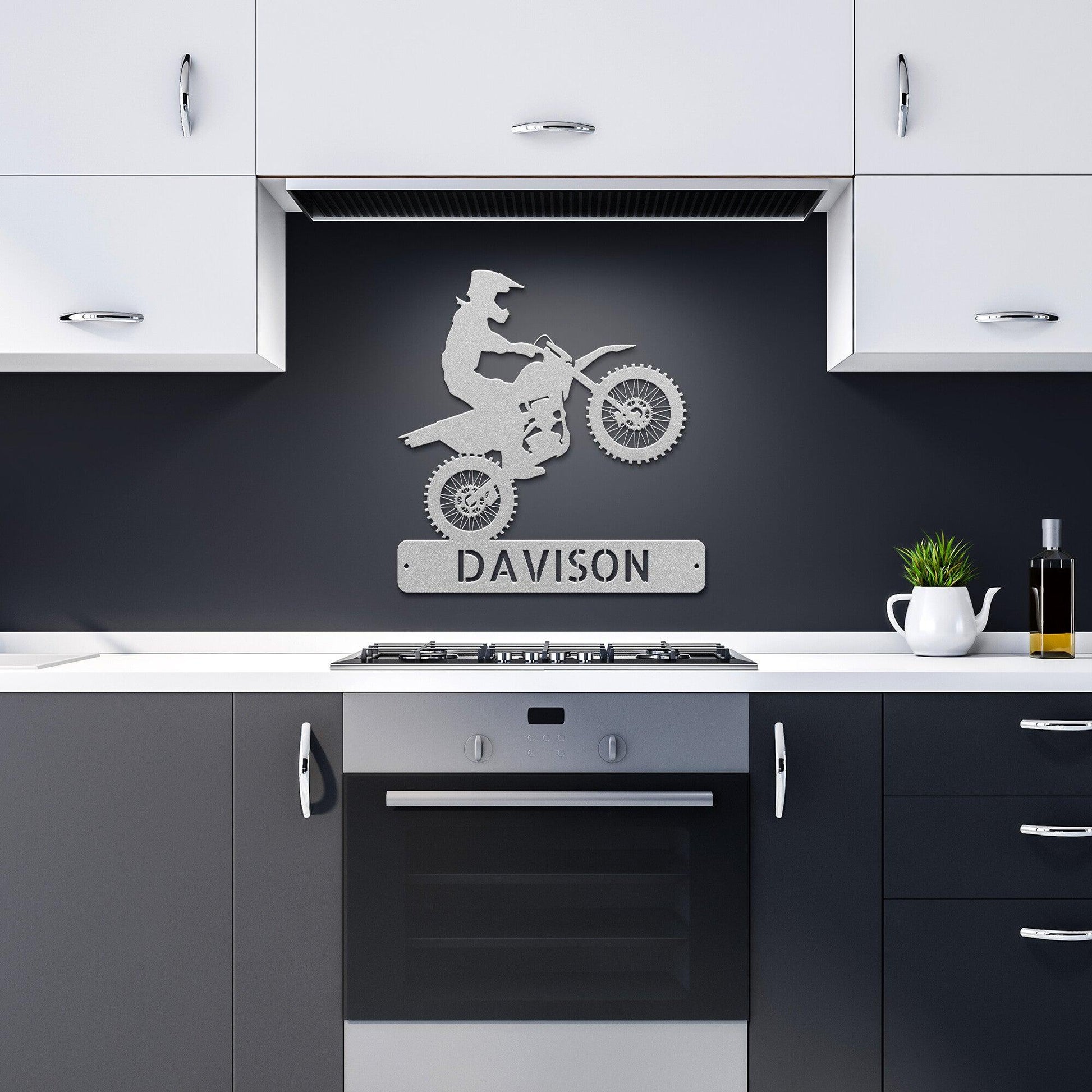 Personalized Motocross Metal Wall Art Sign - Mallard Moon Gift Shop