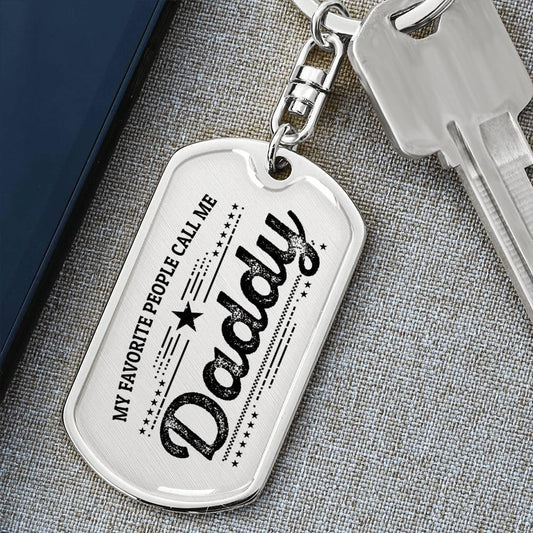 Daddy Personalized Keychain Favorite People - Mallard Moon Gift Shop