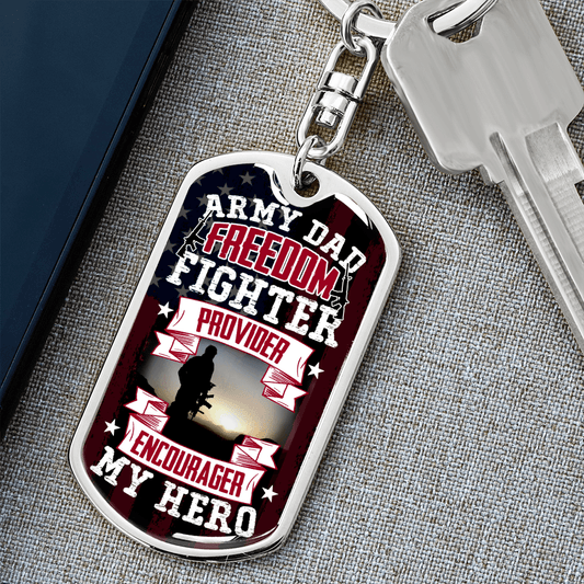 Gift for Army Dad Graphic Keychain - Mallard Moon Gift Shop