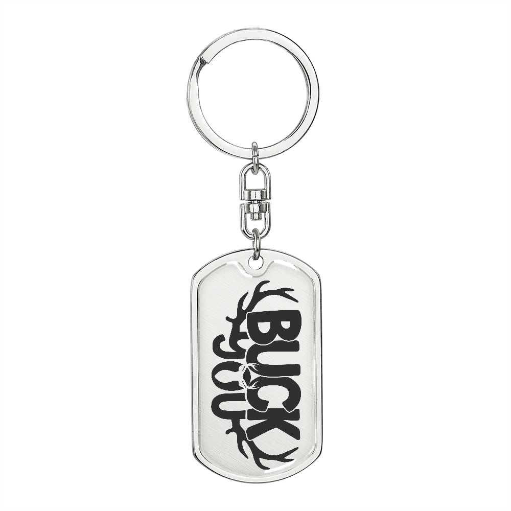 Buck You Military Style Dog Tag Funny Gift for Hunter - Mallard Moon Gift Shop