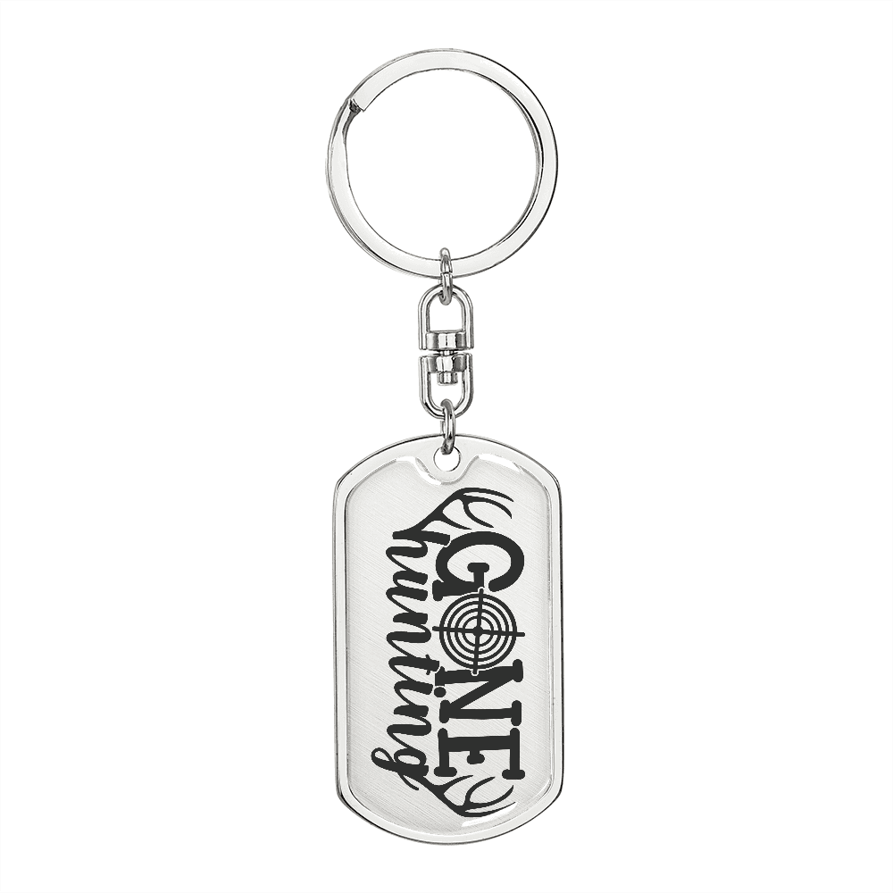 Gone Hunting Custom Engraved Keychain - Mallard Moon Gift Shop