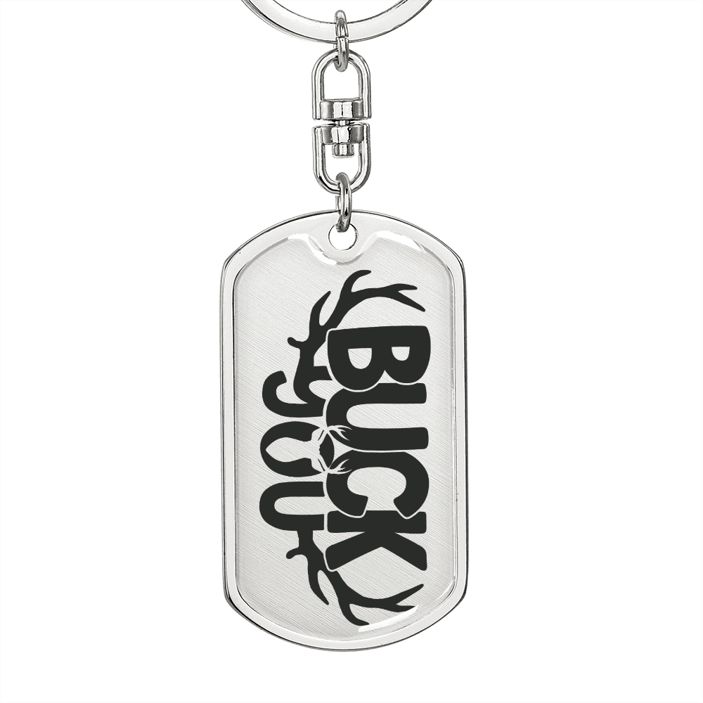 Buck You Military Style Dog Tag Funny Gift for Hunter - Mallard Moon Gift Shop