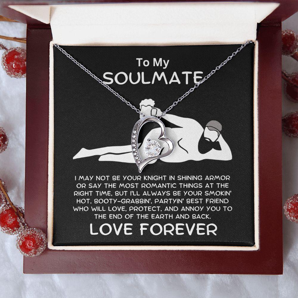 To My Soulmate - Love Forever - Dazzling Heart Pendant Necklace - Mallard Moon Gift Shop