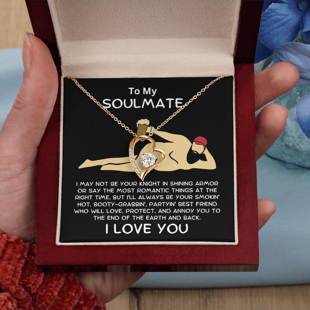 Gift for Soulmate Smoking Hot Lover Heart Pendant Necklace - Mallard Moon Gift Shop