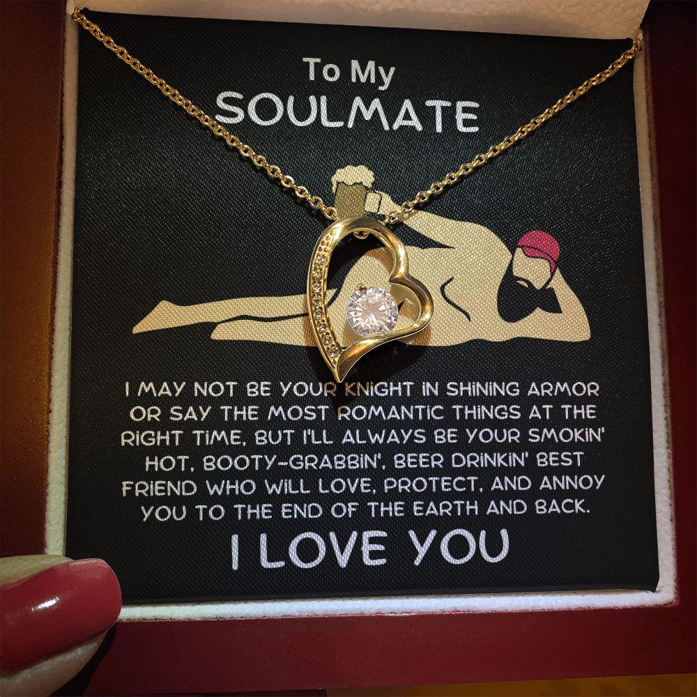 To My Soulmate Smoking Hot Lover Forever Love Heart Pendant Necklace - Mallard Moon Gift Shop