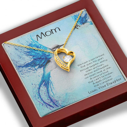 Gift for Mother From Daughter Forever Love Heart Pendant Necklace - Mallard Moon Gift Shop