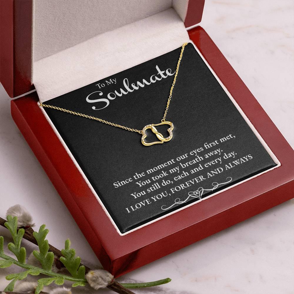 Soulmate Yellow Gold and Diamond Heart Necklace - Mallard Moon Gift Shop