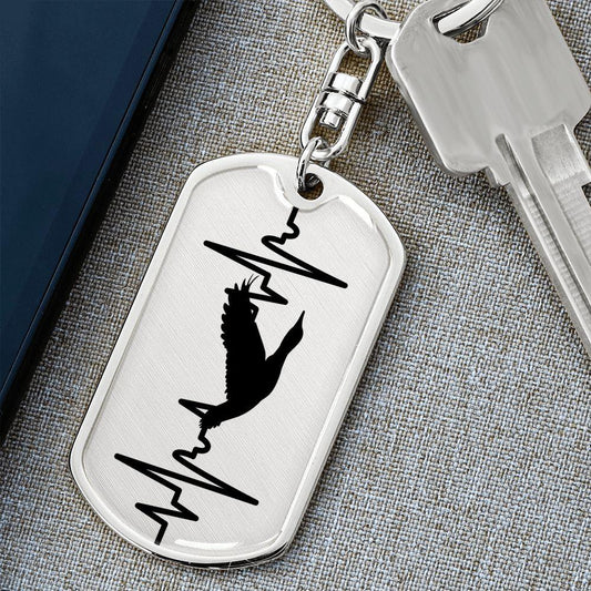 Duck Personalized Engraved Dog Tag Keychain - Mallard Moon Gift Shop