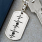 Football Heartbeat Personalized Engraved Dog Tag Keychain - Mallard Moon Gift Shop