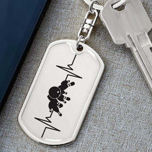 Bowling Personalized Engraved Dog Tag Keychain - Mallard Moon Gift Shop