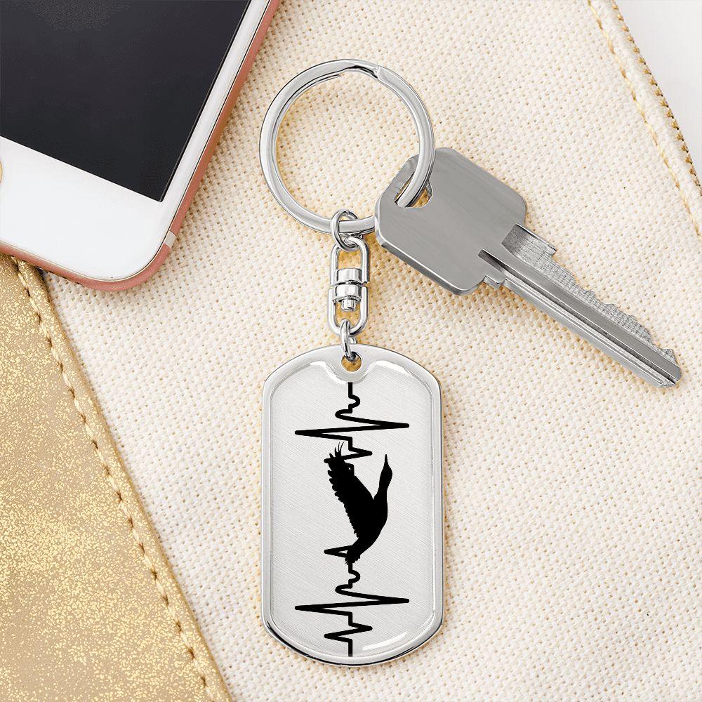 Duck Personalized Engraved Dog Tag Keychain - Mallard Moon Gift Shop