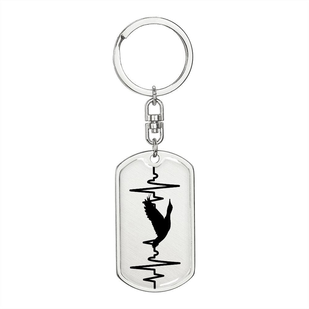 Duck Personalized Engraved Dog Tag Keychain - Mallard Moon Gift Shop